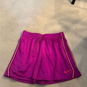 Nike Women's Fuchsia and Coral Athletic Shorts